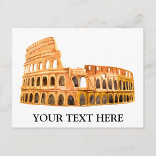 Het Coliseum Rome, Italië, gepersonaliseerd ontwer Briefkaart