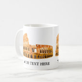 Het Coliseum Rome, Italië, gepersonaliseerd ontwer Koffiemok (Voorkant links)
