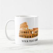 Het Coliseum Rome, Italië, gepersonaliseerd ontwer Koffiemok (Links)