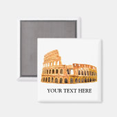 Het Coliseum Rome, Italië, gepersonaliseerd ontwer Magneet (Voorkant / Achterkant)