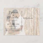 Het Collage van de Foto van de Calligrafie van de  Aankondigingskaart (Achterkant)