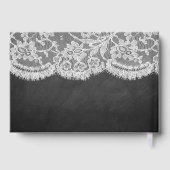 Het Collectie Chalkboard en Lace Wedding Gastenboek (Achterkant)