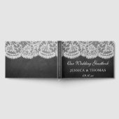 Het Collectie Chalkboard en Lace Wedding Gastenboek (Volledig)