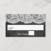 Het Collectie Chalkboard en Lace Wedding Plaatskaartje (Voorkant)