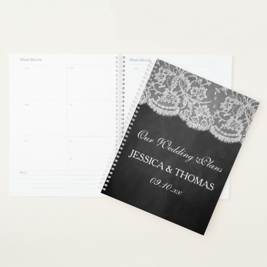 Het Collectie Chalkboard en Lace Wedding Planner (Display)