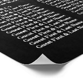 Het Collectie Chalkboard en Lace Wedding Poster (Hoek)