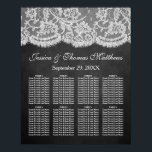 Het Collectie Chalkboard en Lace Wedding Poster<br><div class="desc">Het collectie van het bord en de kant is een verbluffend design met een prachtige achtergrond van het chalkboard-effect met een romantische , witte rand-effectrelatie. Dit zitplaatskaart kan voor uw speciale gelegenheid worden gepersonaliseerd en zou het perfecte plan maken voor uw bruiloft, vrijgezellenfeest, verlovingsfeest, verjaardagsfeest en nog veel meer. *Let...</div>