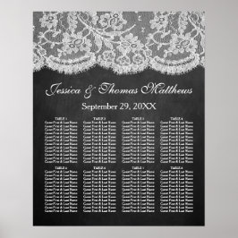 Het Collectie Chalkboard en Lace Wedding Poster