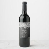 Het Collectie Chalkboard en Lace Wedding Wijn Etiket (Voorkant)