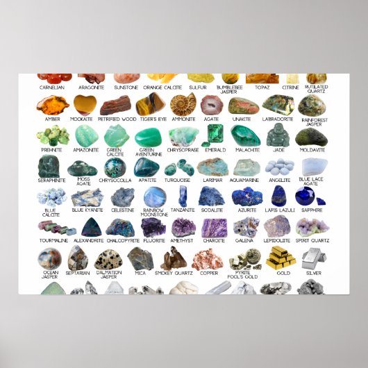 Het Collectie Crystal Rainbow Rock Geology Poster (Voorkant)
