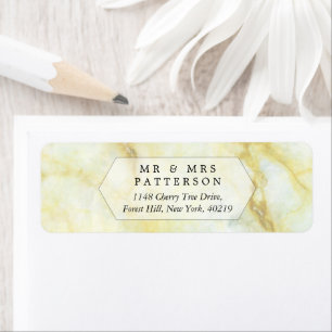Het Collectie Elegant Marble Effect Wedding Etiket