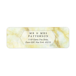 Het Collectie Elegant Marble Effect Wedding Etiket