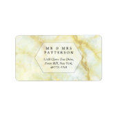 Het Collectie Elegant Marble Effect Wedding Etiket (Voorkant)