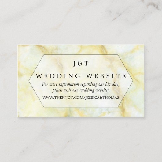 Het Collectie Elegant Marble Effect Wedding Informatiekaartje (Voorkant)