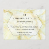 Het Collectie Elegant Marble Effect Wedding Informatiekaartje (Voorkant)
