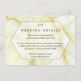 Het Collectie Elegant Marble Effect Wedding Informatiekaartje