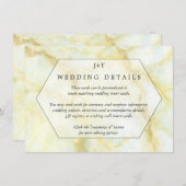 Het Collectie Elegant Marble Effect Wedding Informatiekaartje (Voorkant / Achterkant)