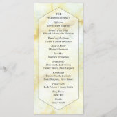 Het Collectie Elegant Marble Effect Wedding Programmakaart (Achterkant)