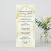 Het Collectie Elegant Marble Effect Wedding Programmakaart (Staand voorkant)