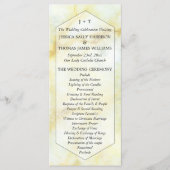 Het Collectie Elegant Marble Effect Wedding Programmakaart (Voorkant)