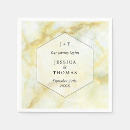 Het Collectie Elegant Marble Effect Wedding Servet