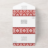 Het Collectie Glitter Damask Las Vegas Wedding All In One Uitnodiging (Buitenkant)
