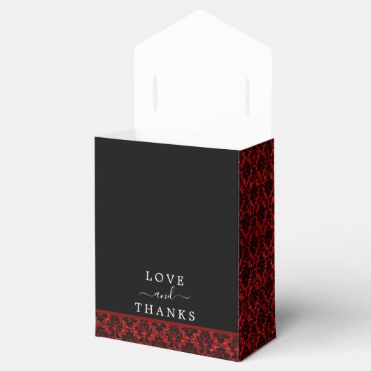 Het Collectie Glitter Damask Las Vegas Wedding Bedankdoosjes (Geopend)