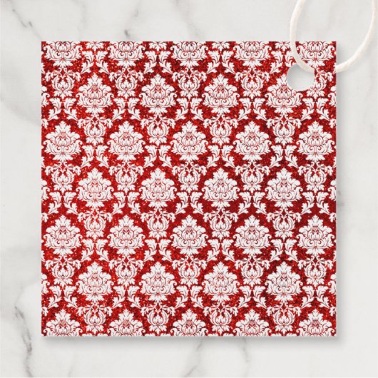 Het Collectie Glitter Damask Las Vegas Wedding Bedankjes Labels (Achterkant)