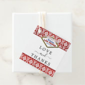 Het Collectie Glitter Damask Las Vegas Wedding Bedankjes Labels (In situ)