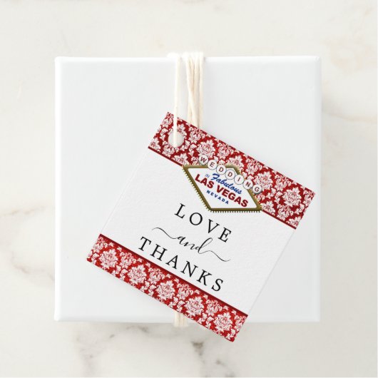 Het Collectie Glitter Damask Las Vegas Wedding Bedankjes Labels (In situ)