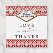 Het Collectie Glitter Damask Las Vegas Wedding Bedankjes Labels (Voorkant)