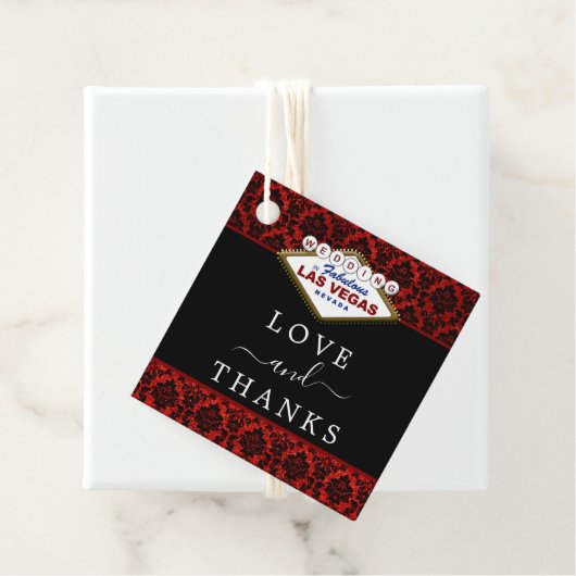 Het Collectie Glitter Damask Las Vegas Wedding Bedankjes Labels (In situ)