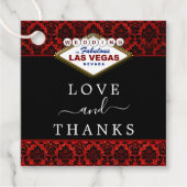 Het Collectie Glitter Damask Las Vegas Wedding Bedankjes Labels (Voorkant)