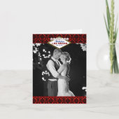 Het Collectie Glitter Damask Las Vegas Wedding Bedankkaart (Voorkant)