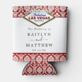 Het Collectie Glitter Damask Las Vegas Wedding Blikjeskoeler (Voorkant)