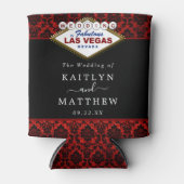 Het Collectie Glitter Damask Las Vegas Wedding Blikjeskoeler (Voorkant)