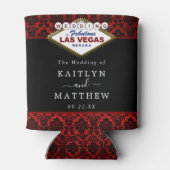 Het Collectie Glitter Damask Las Vegas Wedding Blikjeskoeler (Achterkant)