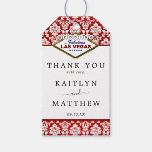 Het Collectie Glitter Damask Las Vegas Wedding Cadeaulabel