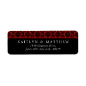 Het Collectie Glitter Damask Las Vegas Wedding Etiket (Voorkant)