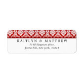 Het Collectie Glitter Damask Las Vegas Wedding Etiket (Voorkant)