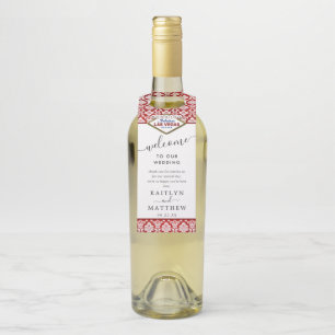 Het Collectie Glitter Damask Las Vegas Wedding Flessenhanger