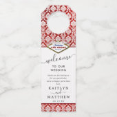 Het Collectie Glitter Damask Las Vegas Wedding Flessenhanger (Voorkant)