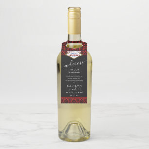 Het Collectie Glitter Damask Las Vegas Wedding Flessenhanger