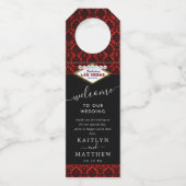 Het Collectie Glitter Damask Las Vegas Wedding Flessenhanger (Voorkant)