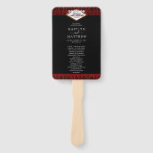 Het Collectie Glitter Damask Las Vegas Wedding Handwaaier (Voorkant)