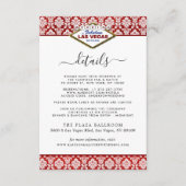 Het Collectie Glitter Damask Las Vegas Wedding Informatiekaartje (Voorkant)