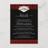 Het Collectie Glitter Damask Las Vegas Wedding Informatiekaartje (Voorkant)