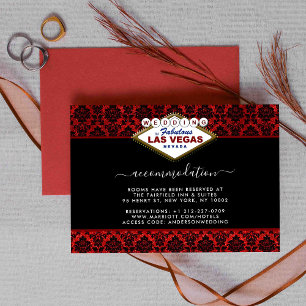 Het Collectie Glitter Damask Las Vegas Wedding Informatiekaartje