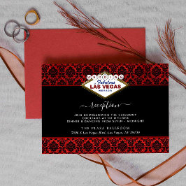 Het Collectie Glitter Damask Las Vegas Wedding Informatiekaartje