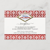 Het Collectie Glitter Damask Las Vegas Wedding Informatiekaartje (Voorkant)
